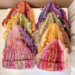 Casquette en crochet faite à la main pour femmes en gros mode <span class=keywords><strong>été</strong></span> plage creux tricoté chapeau noué à la main <span class=keywords><strong>bonnet</strong></span> crochet chapeaux pour femmes - Product Image 1