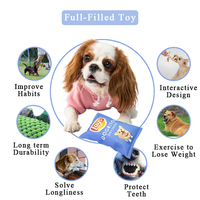 Juguete de Peluche Personalizado al por Mayor, Lindo Perro de Peluche Duradero con Sonido, Azul, de Oxford, con Forma de Patatas Fritas, para Perros
