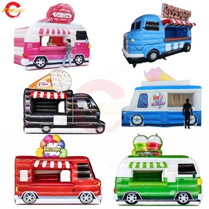 IceCream Truck Inflable Concesión Stand Cabina Bebidas Snacks Inflable Snack Booth Carpa Soplador Producto <span class=keywords><strong>Castillo</strong></span> Inflable - Product Image 2