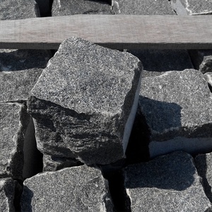 โรงงานขายส่งหินแกรนิต Cobbles ที่มีคุณภาพสูงสีดำหินแกรนิตหินราคาธรรมชาติถนนรถแล่นปูหิน - Product Image 4
