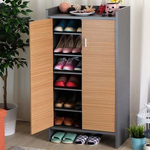 Double Door Wooden <b>Shoe</b> <b>Rack</b> Cabinet for Living Room - Entryway <b>Storage</b>, Organizer, Modern Design, Wholesale - Product Image 1