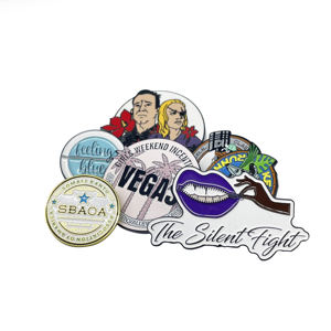 各种徽章胸针散装有趣纽扣套装翻领定制软珐琅金属卡通别针 - Product Image 3