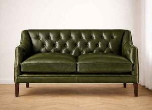 Sofá Chesterfield Vintage de Cuero PU para Restaurante con Respaldo Acolchado y Botones Profundos para Cafetería, Bar, Hotel - Product Image 3