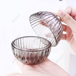 Venta al por mayor rojo verde pelado boda portavelas de lujo en forma de bola redonda Navidad adorno vela tarros a granel con tapa de vidrio - Product Image 3