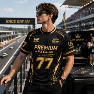 Jersey de Carreras Premium para Hombre, Personalizado con Número de Equipo VIP, Sublimación Completa, Ropa Deportiva de Manga Corta para Eventos de Carreras - Product Image 1