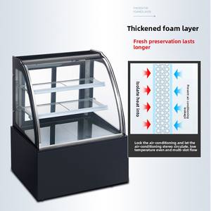 <span class=keywords><strong>Vitrine</strong></span> <span class=keywords><strong>verticale</strong></span> commerciale de mousse et de dessert de bureau réfrigérée pour le stockage de fruits de nourriture cuite de sushi de pâtisserie - Product Image 4