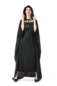 2025 nuevos estilos estilo largo gótico con capucha terciopelo capa túnica <span class=keywords><strong>Medieval</strong></span> brujería capa adultos mujeres hombres - Product Image 3