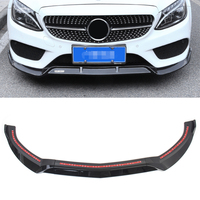 Diffuseur de becquet de lèvre de séparateur de pare-chocs avant de voiture ABS pour Mercedes pour Benz C Clsass W205 C250 C300 2015-2018 2019-2021