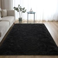 Tapis shaggy tie-dye moelleux, tapis doux et pelucheux antidérapant pour chambre à coucher, salon, décoration esthétique