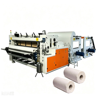 Machine de rembobinage et de découpe-perforation de papier toilette haute vitesse avec moteur à engrenages - 380V 200m/min pour la conversion de rouleaux de papier maxi