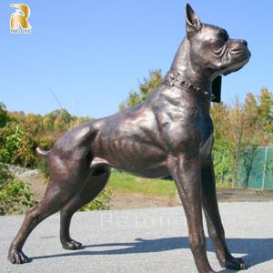 Decoración de jardín al aire libre Tamaño real Bronce <span class=keywords><strong>Dobermann</strong></span> Escultura Estatuas de perro de metal para la venta - Product Image 2
