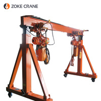 Grue portique portative manuelle et réglable pour levage