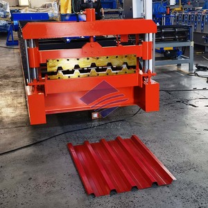 Tấm lợp sản xuất Tấm ốp tường & hình thang hồ sơ tấm cuộn hình thành máy làm - Product Image 1