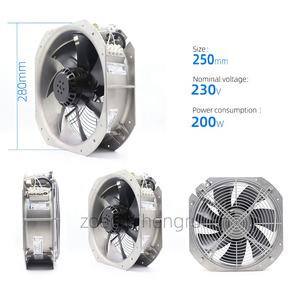 Ebmpapst W2E250-HJ52-06 28080 280x280x80 мм 230 В переменного тока цельнометаллический высокотемпературный Риттальный шкаф осевой охлаждающий вентилятор ветровой энергии - Product Image 2