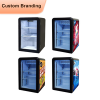 Mini-réfrigérateur de table MEISDA SC68A 68L avec porte vitrée transparente, refroidissement direct, pour la présentation de bières