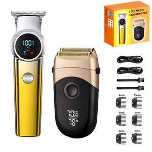 เครื่องตัดผมไร้สาย OEM LCD Barber แบบมืออาชีพ ขนาด 0 มม. สำหรับการแกะลายและตัดแต่งทรงผม - Product Image 4