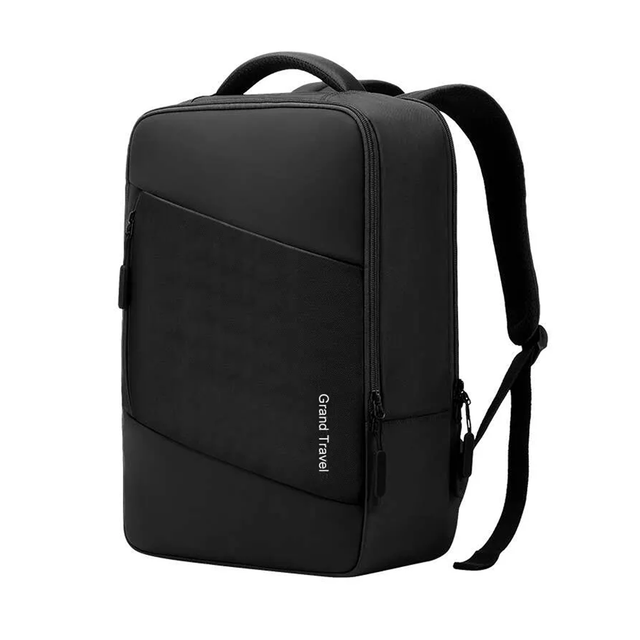 Fashion Black Outdoor Activity Air Cushion Belt Softback Custom Business Laptop Backpacks With USB