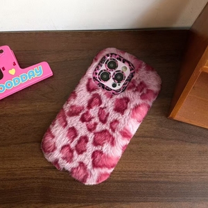 Lujo cálido lindo invierno peludo suave Cove para iPhone Xr X Xs 11 12 13 14 15 16 17 Plus Pro Max caja del teléfono celular - Product Image 4