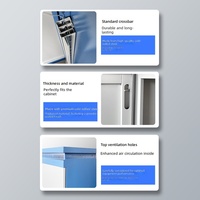 Boîtier électrique sur pied personnalisable IP55 1,2 mm bleu et blanc compatible avec poutre transversale pour alimentation industrielle