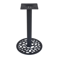 Base de table ronde en métal noir ajouré, support de table artistique à piétement unique pour café, bistrot, restaurant, OEM
