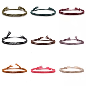 तिब्बती drawstring कंगन समायोज्य रंगीन कपास रस्सी स्ट्रिंग कंगन थोक बुना कंगन कपास - Product Image 1