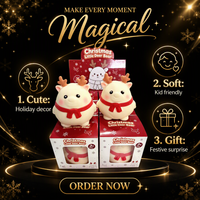 Jouets Squishy Géants de Noël en TPR, Jouet à Presser Anti-Stress, Renne Squishy Géant, Jouet Sensoriel pour Adultes et Enfants, Vente en Gros