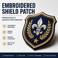 Étiquette textile personnalisée avec logo, étiquette de vêtement avec logo, patch brodé en relief, badge brodé thermocollant