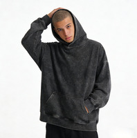 Sudadera con Capucha de Alta Calidad, Estilo Pullover, con Logotipo Personalizado, Corte Regular, Lavado Ácido, Tejido Grueso para Bordado