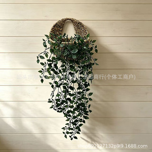 Bouquet de verdure artificielle Yue Xinqi en forme de Datura, plante décorative en plastique pour intérieur et extérieur, accessoire de feuillage suspendu - Product Image 4