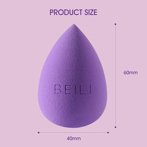 Éponge de maquillage en forme de goutte d'eau, non latex, lavable, double usage (sèche et humide), pour le fond de teint - Product Image 2