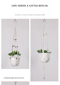 Handmade Plant Hanger 4 Legs Flowerpot Holder for Home & <b>Garden</b> Dropshipping <b>Hanging</b> Planter Wall Decoration - Product Image 2