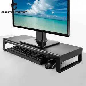Great Roc Penyangga Monitor Aluminium, 6 Versi untuk Memilih USB 3.0/Pengisi Daya Nirkabel/Pembaca Kartu Dudukan Monitor Komputer