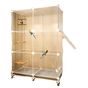 Cage à oiseaux d'élevage de grande taille Villa visualisation décorative grande Cage à perroquet forme d'arc robuste <span class=keywords><strong>maison</strong></span> d'oiseaux de compagnie en plein air - Product Image 5