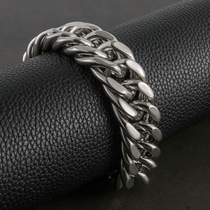 Pulsera de Cadena Cubana de Acero Inoxidable 304/316L de Alta Calidad, Chapada en Oro, Unisex, Nuevo Diseño Moderno para Regalo, 2024 - Product Image 3