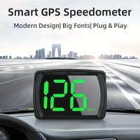 Yomiracing G20 Affichage HUD universel pour tableau de bord de voiture, compteur de vitesse GPS KMH MPH, OBD2 OLED, écran large LED numérique