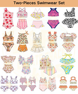 Summer Kids Swimwear Blue Stripe <strong>String</strong> One-piece Swimsuit Custom Kid Swimwear <strong>Girl</strong> Cute Baby Swim Bodysuit - Product Image 2