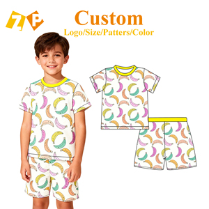 Pijamas de Bambú Personalizados Zhengpai con Estampado de Plátano, Ropa de Manga Corta para Bebés, Invierno y Primavera - Product Image 1