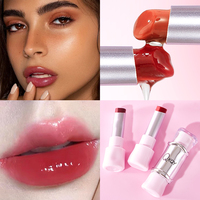 Rouge à lèvres brillant effet gloss avec hydratation et design bijou, couleur longue durée, non desséchant, maquillage pour tous les jours