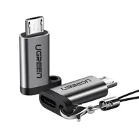 UGREEN Adaptador Micro USB a Tipo C Hembra a Micro USB Macho Conector de conversión Soporte de carga y sincronización de datos