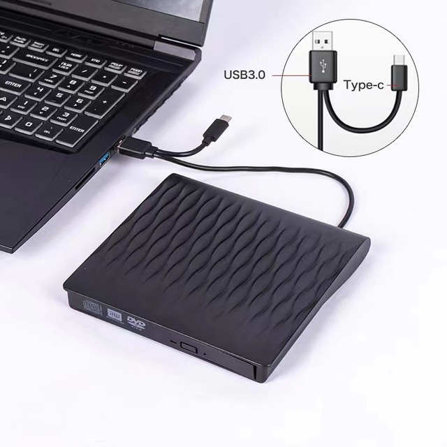 JM USB 3.0 Type C Portable Optical Drive Burner CD RW Player DVD Burner External DVD Blu-ray Drive Disc Burner for Laptop