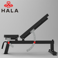 Banc de musculation réglable pour salle de sport commerciale HALA-FB-1810 en acier Style plat équipement de musculation à domicile Fitness pliable