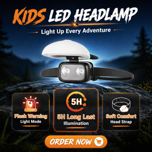 Lampe <span class=keywords><strong>frontale</strong></span> Panda pour enfants, lumière LED nocturne, mini lampe <span class=keywords><strong>frontale</strong></span> en silicone rechargeable USB Type-C, portable, lampe <span class=keywords><strong>frontale</strong></span> d'urgence pour le camping - Product Image 1