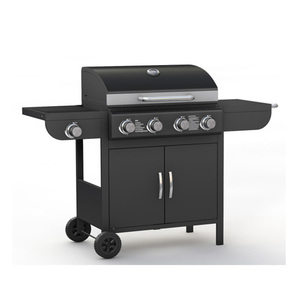 Vente en gros barbecue Grill allumage automatique chariot enduit de poudre noire Bbq Grill à gaz - Product Image 1