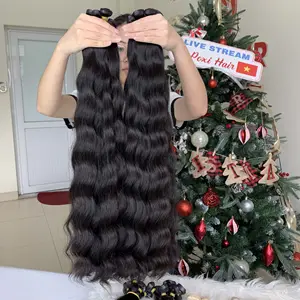 Ekstensi rambut gelombang alami pakan Genius diskon besar kecantikan rambut Virgin dan perawatan pribadi dari Vietnam pabrikan