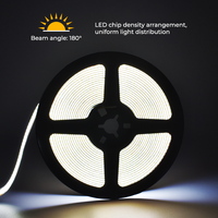 Éclairage intelligent VH SMART LIGHTING, haute luminosité, 10 mm, 608 LED/m, faible chute de tension, flexible, CCT COB 12V 24V pour la décoration de plafonds et d'armoires