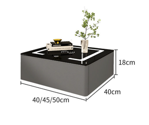 <span class=keywords><strong>Comodino</strong></span> Moderno di Alta Gamma Sospeso a Parete con Luce LED e Ricarica Wireless, Multifunzionale per Camera da Letto - Product Image 5