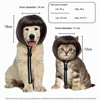 Perruque personnalisée grande taille pour animaux de compagnie – Perruque à franges pour chiens et chats, coupe bob avec design qui laisse les oreilles apparentes, idéale pour les fêtes et le cosplay