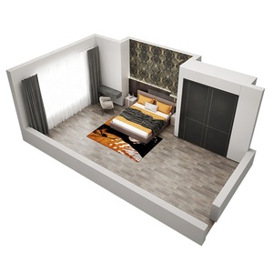 <span class=keywords><strong>Armoire</strong></span> <span class=keywords><strong>coulissante</strong></span> intégrée à 2 portes, <span class=keywords><strong>grise</strong></span>, de style moderne et luxueux, personnalisée par Sofeyia, pour appartement et hôtel - Product Image 6