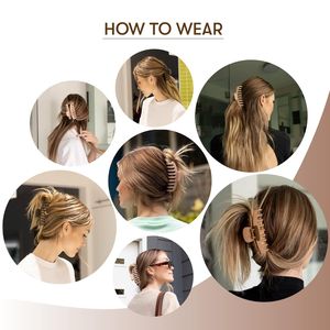 Pince à cheveux mate pastel de 11 cm, grande, antidérapante, en plastique, style coréen, pour <span class=keywords><strong>coiffure</strong></span> - Product Image 4