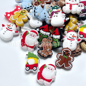 Perles de Noël en silicone à motifs de dessins animés, formes variées, pour la fabrication de bracelets, chaînes de dentition pour bébés de 3 mois et plus - Product Image 4
